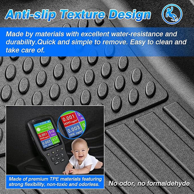 Cartist Floor Mats Compatible with Spark Accessories All Weather Floor Mat for 2016-2022 Chevy Chevrolet Spark Carpet Protection 3D TPE (Not Fit Spark EV)
