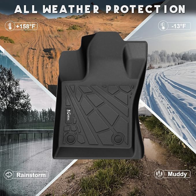 KARPAL Floor Mats & Cargo Liner for 2017-2026 Jeep Compass, All Weather TPE Custom Fit Floor Liners Car Mats Accessories, Front & 2nd Row