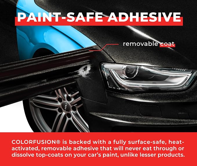 ColorFusion PPF by VViViD, Gloss Metallic Black Dry Apply PPF Vinyl Car Wrap Roll 20ft x 5ft