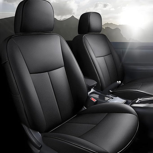 AOMSAZTO Custom Fit Car Seat Covers for Nissan Altima: 2013-2018 S SV SR | 2017-2018 SL Full Set Faux Leather Waterproof Car Seat Covers Black