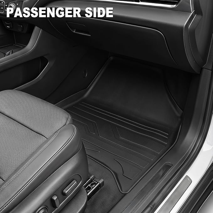 KARPAL Floor Mats for 2024 2025 2026 Chevy Traverse & GMC Acadia & 2025 2026 Buick Enclave 7 Seats Captain Chairs, All-Weather TPE Custom Fit Floor Liners Car Accessories