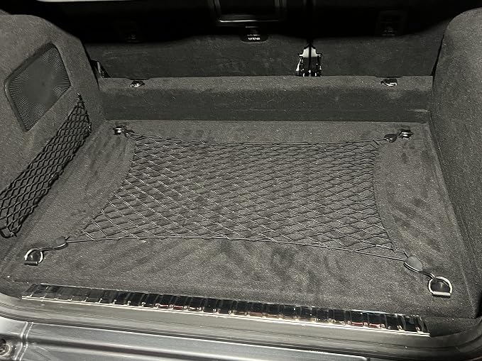 Floor Style Automotive Elastic Trunk Mesh Cargo Net for Mercedes Benz G 500 G 550 G63 2019-2025 - Premium Trunk Organizer and Storage - Luggage Net for SUV - Best Car Organizer Mercedes Benz W463