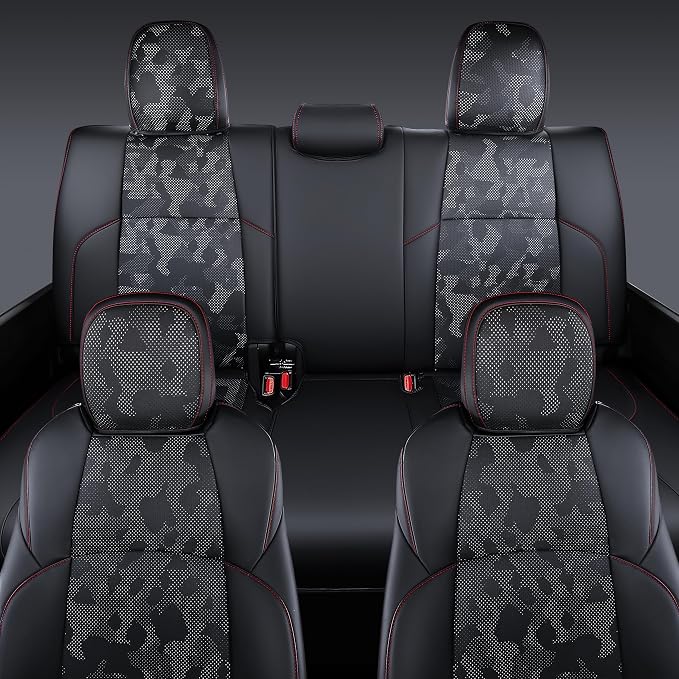 Leather Seat Covers Custom Fit for Tacoma Gen 4th (2024-2026) Double Cab | Custom Fit for SR, SR5, TRD PreRunner, TRD Sport, TRD Off-Road, Limited, Trailhunter - Fully Covered - Fit Like a Glove