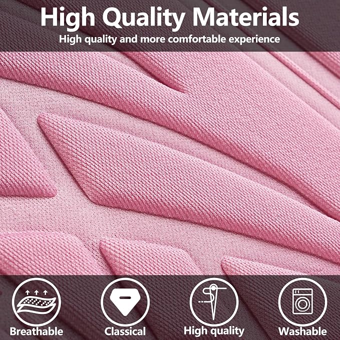 HChengkikz Front Car Seat Cover, Cloth and Washable (Black + Pink) | Breathable, Airbag compatible, Easy to Install, Universal Fit for Most Cars, Sedans, Truck, SUVs
