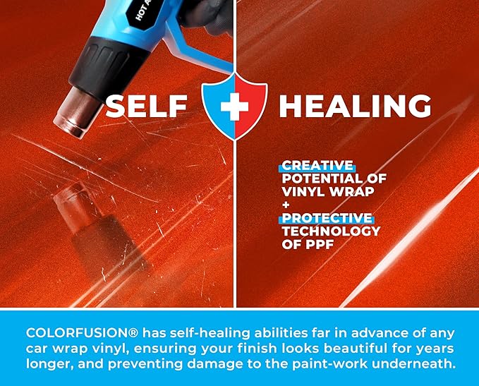 ColorFusion PPF by VViViD, Gloss Evil Red Dry Apply PPF Vinyl Car Wrap Roll 6ft x 5ft