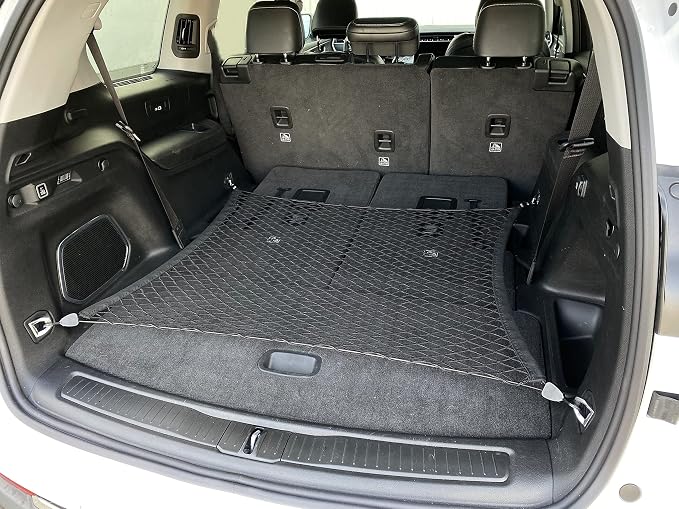 Floor Style Trunk Mesh Cargo Net for Jeep Grand Cherokee L 7 Seats 2021-2025 Car Accessories - Premium Trunk Organizers and Storage - Vehicle Carrier Organizer for Grand Cherokee L 7 Seats