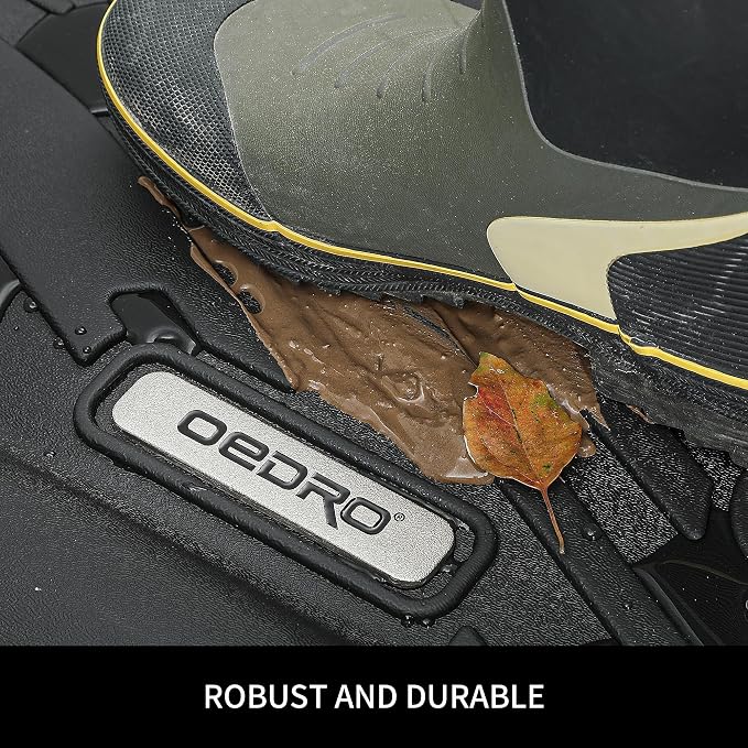 OEDRO Floor Mats Fit for Toyota Tacoma 2024-2026 Double Cab(NOT for Hybrid) | Tacoma TRD/SR/SR5/limited | Auto Trans Only | Custom Fit All Weather Protection TPE Floor Liners