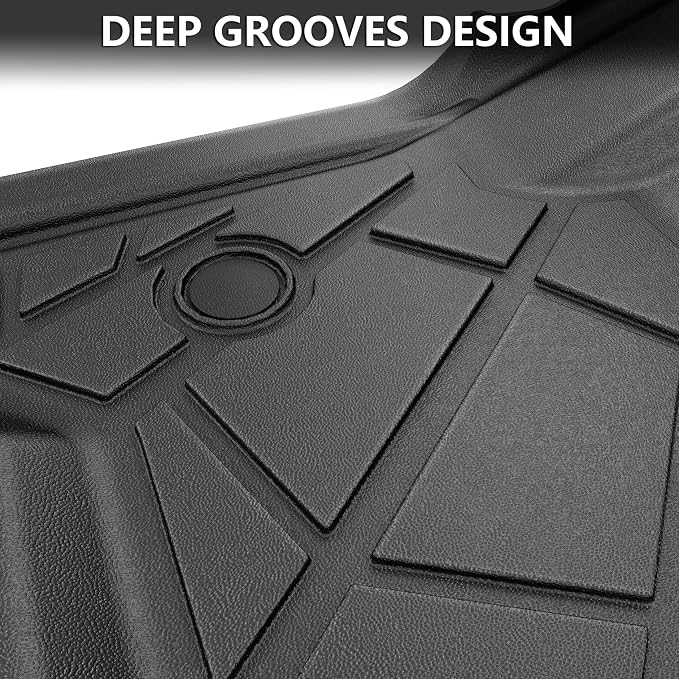 KARPAL Floor Mats for 2014-2019 Chevy Silverado/GMC Sierra 1500(19 LD Only), 2015-2019 Silverado/Sierra 2500/3500 Double Cab, All-Weather TPE Custom Fit Floor Liners Car Accessories