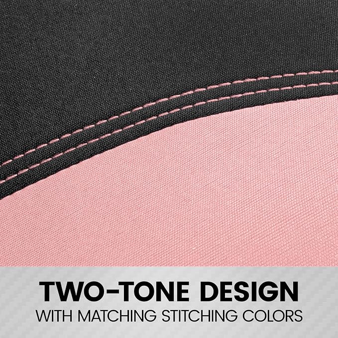 BDK UltraSleek Pink Seat Covers for Cars, Two-Tone Front with Matching Back Car Seat Cover, Made to Fit Most Auto Truck Van SUV, Interior Car Accessories, Full Set