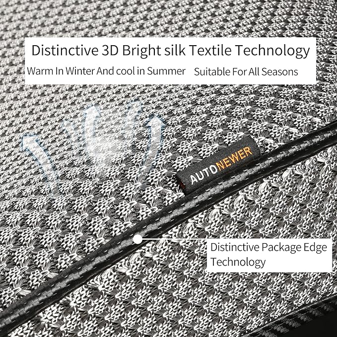 Auto Newer Breathable Universal Four Seasons Car Seat Covers，Luxury Car Seat Cushion ，Protectors for Front Seat Bottoms,Compatible with 95% Vehicles， Fit for Cars Truck SUV Sedan (Grey,1PC)