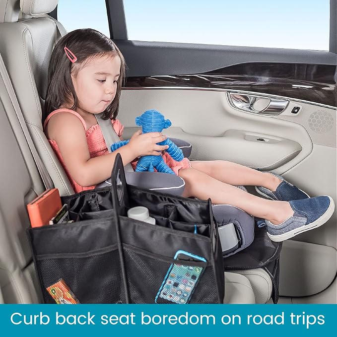 Car Caddy - Front Seat Organizer or Back Seat Organizer with Cup Holders | Front Seat Organizer for Adults and Backseat Car Organizer for Kids Keeps Car Seats Clutter Free