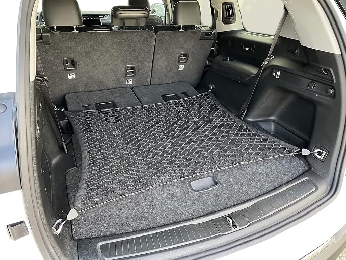 Floor Style Trunk Mesh Cargo Net for Jeep Grand Cherokee L 7 Seats 2021-2025 Car Accessories - Premium Trunk Organizers and Storage - Vehicle Carrier Organizer for Grand Cherokee L 7 Seats
