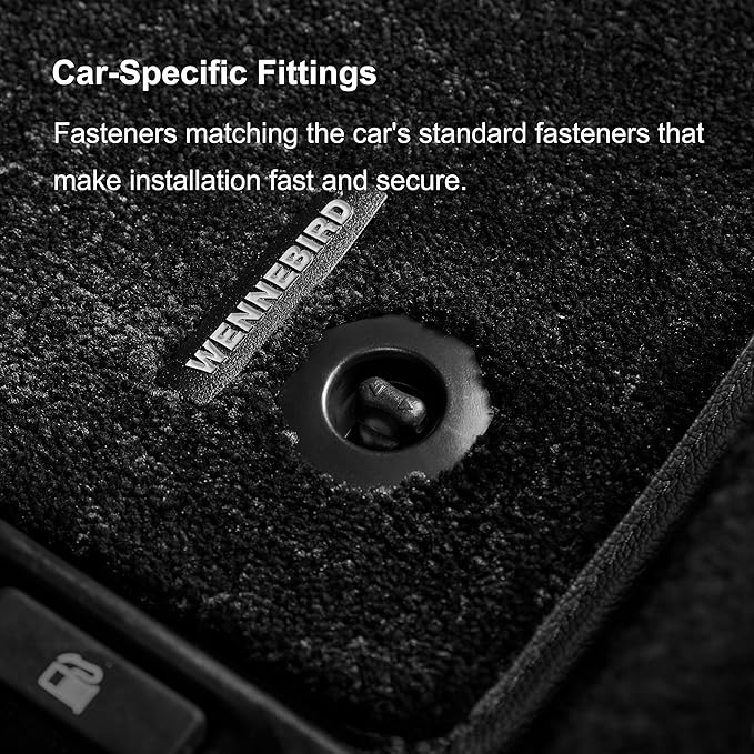 WENNEBIRD Carpet Floor Mats for Mercedes-Benz GLE-Class 2020-2026, 3Pc | V167, Not for PHEV & Coupe, 0.6-Inch Ultra-Thick Plush Carpet, Noise-Reducing Comfort, Waterproof TPE Layer, Anti-Slip