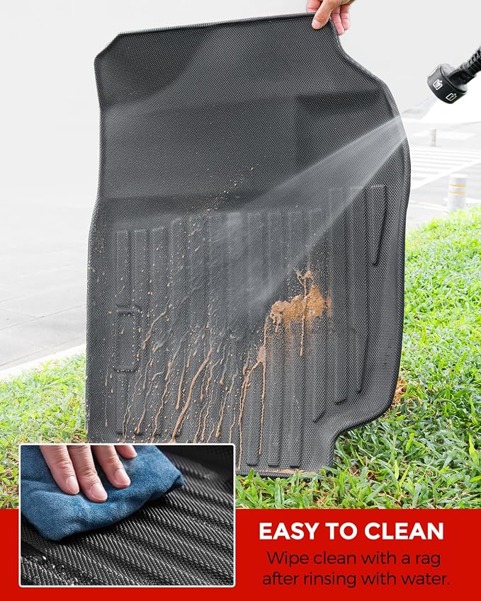 Car Floor Mats for Dodge Ram 1500 1994-2001 & Ram 2500 3500 1994-2002 Full | All Weather Full Coverage Floor Liners Heavy Duty Waterproof Ram 1500 Accessories TPE Trunck Rubber Carpet All 2nd Gen Cab