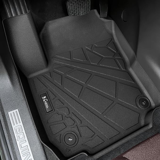 KARPAL Floor Mats Set for 2018-2024 Chevy Equinox(Not for EV)/GMC Terrain | All-Weather TPE Custom Fit Anti-slip Floor Liners & Cargo Liner, Equinox / Terrain Accessories Car Mats
