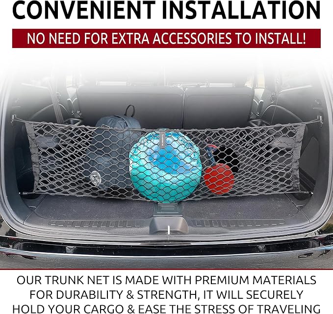 Envelope Automotive Elastic Trunk Mesh Cargo Net for Honda Pilot 2016-2025 - Car Accessories - Premium Trunk Organizer and Storage - Cargo Net for SUV- Vehicle Carrier Organizer