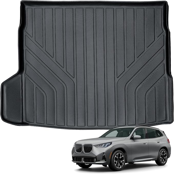 Auxko All Weather Cargo Liner Fit for 2026 2025 BMW X3 G45 TPE Car Mat Accessories All Season Guard Odorless Anti-Slip Cargo Mat Black