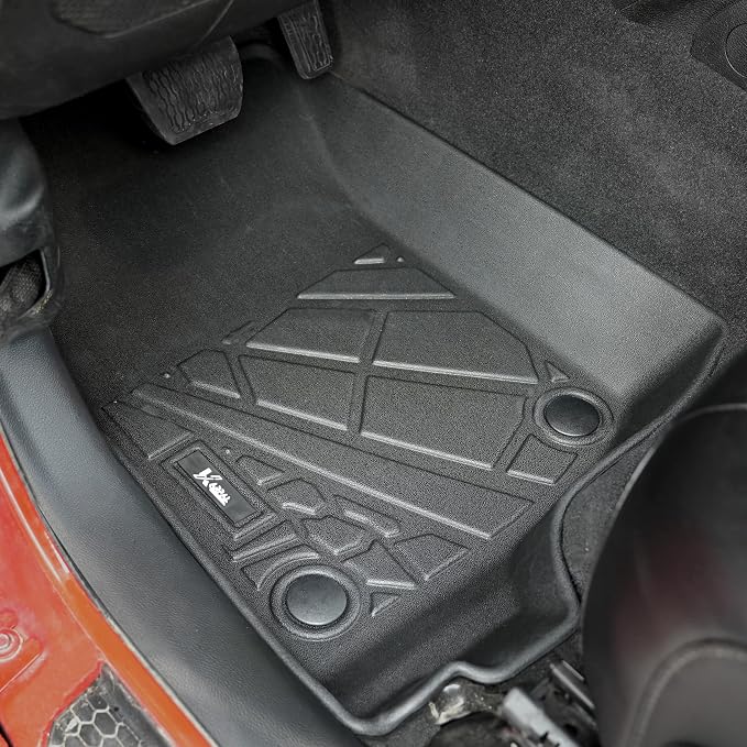 KARPAL Floor Mats & Cargo Liner for 2018-2026 Jeep Wrangler JL Unlimited 4-Door with Subwoofer (Not for JK/4XE), All Weather TPE Custom Fit Floor Liners Car Mats Accessories