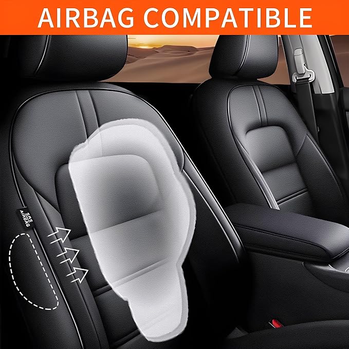 AOMSAZTO Seat Cover for Nissan Altima 2019 2020 2021 2022 2023 2024 2025 | (S SV SR Platinum ) Customized Fit Full Set Faux Leather Seats Cover Black
