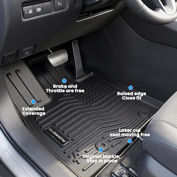 Auxko All Weather Cargo Mat with Backrest Mat Fit for Toyota RAV4 Hybrid 2026 (Not for Phev) TPE Mat Accessories All Season Odorless Anti-Slip Black