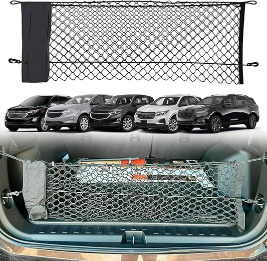 Envelope Style Automotive Elastic Trunk Mesh Cargo Net for Chevrolet Equinox 2018-2026 - Trunk Organizer and Storage - Cargo Net for SUV- Vehicle Carrier Organizer for Chevrolet Equinox