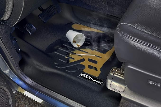 SMARTLINER Custom Fit Floor Mats 2 Row Liner Set Compatible with 1999-2007 Ford F-250