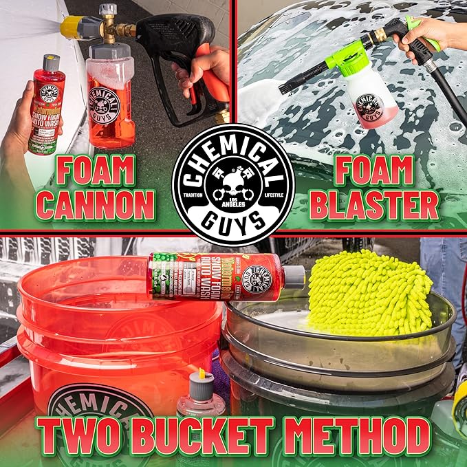 Chemical Guys, Watermelon Snow Foam Car Wash Soap, Foam Cannon, 1 Gallon | High-foaming pH-balanced suds for cannons, guns or buckets, gentle on wax and coatings, fresh watermelon scent