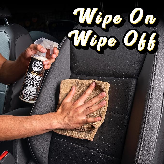 Chemical Guys, HydroLeather Ceramic Leather Coating for Interiors, 16 oz | Ceramic coating shields leather seats, furniture and boots, adding a protective layer that helps repel spills