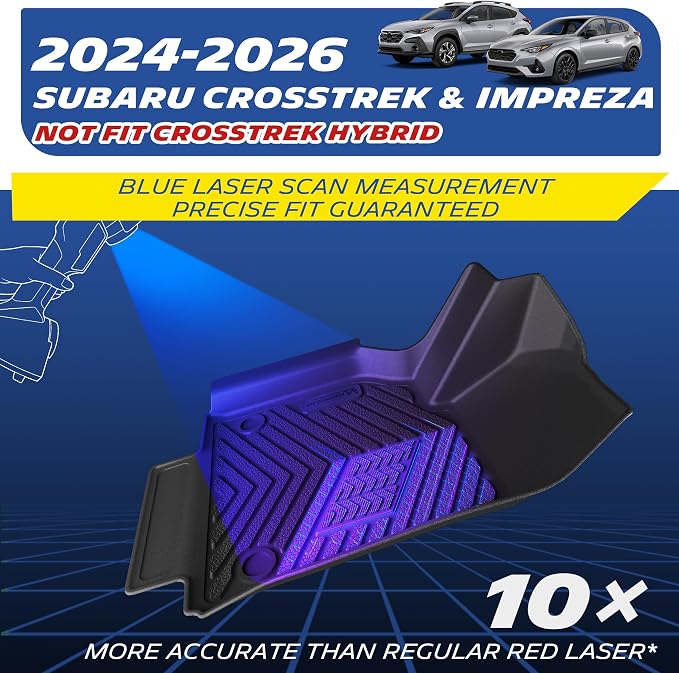 Michelin Vehicle Mats, All-Weather TPE Custom Fit Liner for 2024-2026 Subaru Crosstrek/Subaru Impreza (3 Piece A), Premier