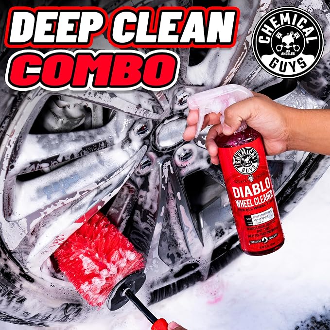 Chemical Guys, Diablo Brake Dust & Wheel Cleaner Spray for Rims, 2 x 16 oz | pH-balanced spray lifts brake dust and road grime from wheels, rims and tires, safe on all wheel finishes