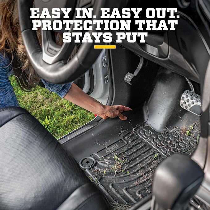 Husky Liners Weatherbeater Floor Mats | Fits 2023-2024 Acura Integra & 2022-2026 Honda Civic (Hatchback, 22-26 Sedan) | Front Row, 1-pc Black - 15881