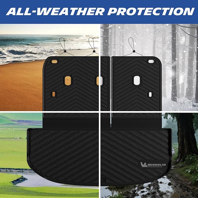 Michelin Vehicle Mats, Premier Series All-Weather TPE Custom Fit Liner for 2027 Kia Telluride 7 & 8 Seats Trunk Mat (1 Piece)