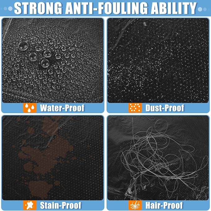 MYFAMIREA 250 PCS Disposable Car Seat Covers Clear Plastic Vehicle Seat Protector Set with Steering Wheel, Gear Shift and Handbrake Covers, Universal for Cars Auto Truck Bus Airplane