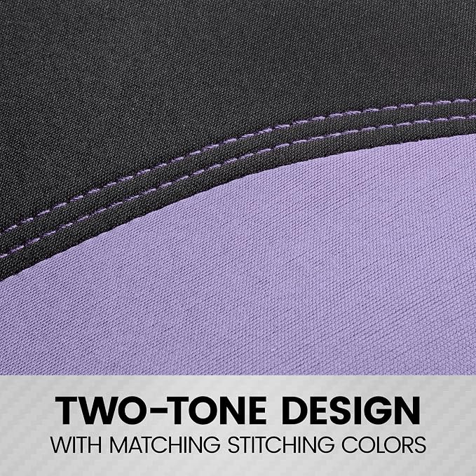 BDK UltraSleek Purple Seat Covers for Cars, Two-Tone Front Seat Covers with Matching Back Car Seat Cover, Made to Fit Most Auto Truck Van SUV, Interior Car Accessories, Full Set