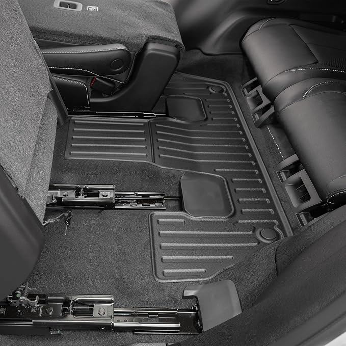 Smart Choice Car Floor Mats Custom fit for 2021-2026 Jeep Grand Cherokee L - Made in USA - Black - Full Set 1st, 2nd & 3rd Row