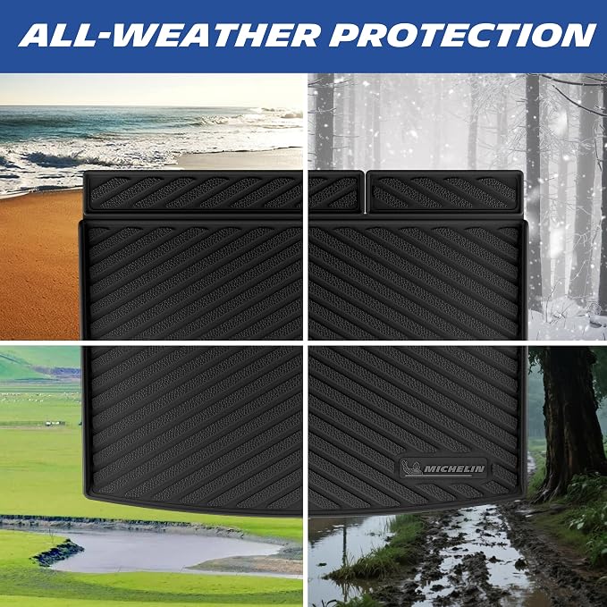 Michelin Vehicle Mats for 21-26 Suburban/Yukon XL/Escalade ESV, Trunk Mat | Not Fit Yukon/Escalade, All-Weather TPE Custom Fit Cargo Liner, Non-Slip, Odor Free, Premier (1 Piece)