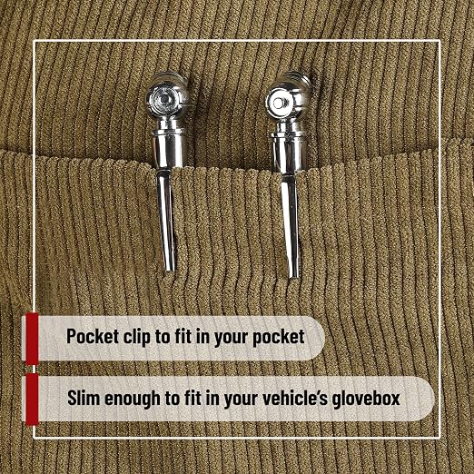 UNCO- Pencil Tire Pressure Gauge, 3 Pack, 10-75 PSI, Pencil Air Pressure Gauge for Tires