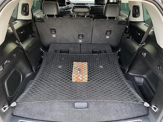Floor Style Trunk Mesh Cargo Net for Jeep Grand Cherokee L 7 Seats 2021-2025 Car Accessories - Premium Trunk Organizers and Storage - Vehicle Carrier Organizer for Grand Cherokee L 7 Seats