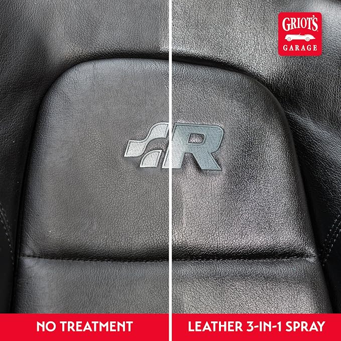 Griot's Garage Leather 3-in-1 Spray, Cleaner and Conditioner for Leather and Vinyl, Car Seats and Vehicle Interior, Truck, RV, Boats, and Home, 10964, 1 Gallon