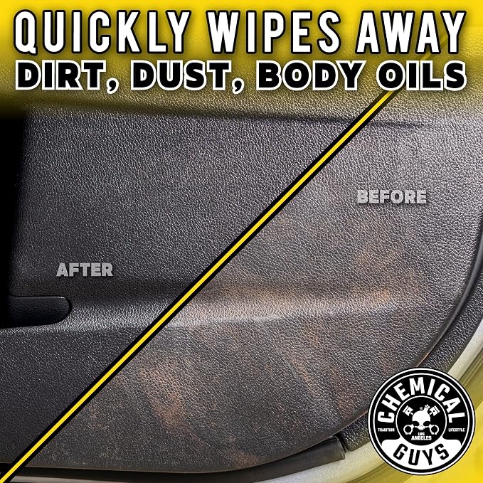 Chemical Guys, InnerClean Interior Quick Detailer & Protectant Spray, 16 oz | Spray-and-wipe detailer cleans and refreshes dashboards, door panels, seats and trim, leaving a non-greasy finish