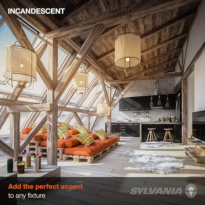 Sylvania Incandescent Double Life Décor Globe Light Bulb, 40W, G25, Medium Base, 265 Lumens, Frosted, 2850K, Soft White - 3 Pack (15345)