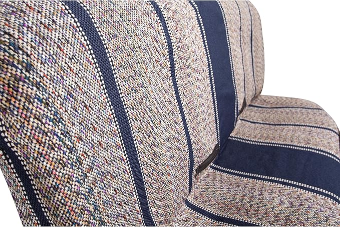 West Coast Auto Universal Baja Saddle Blanket Bench Full Size Seat Cover Fits Ford, Chevrolet, Dodge, and Full Size Pickup Trucks (Blue)