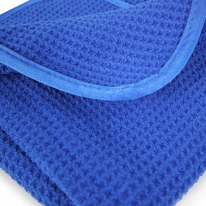 Chemical Guys Waffle Weave Glass Towel, Microfiber Towel, Blue 24 x 16 | For streak-free cleaning on cars, home glass, windows and mirrors, 7x absorbent streak-free glass cloth